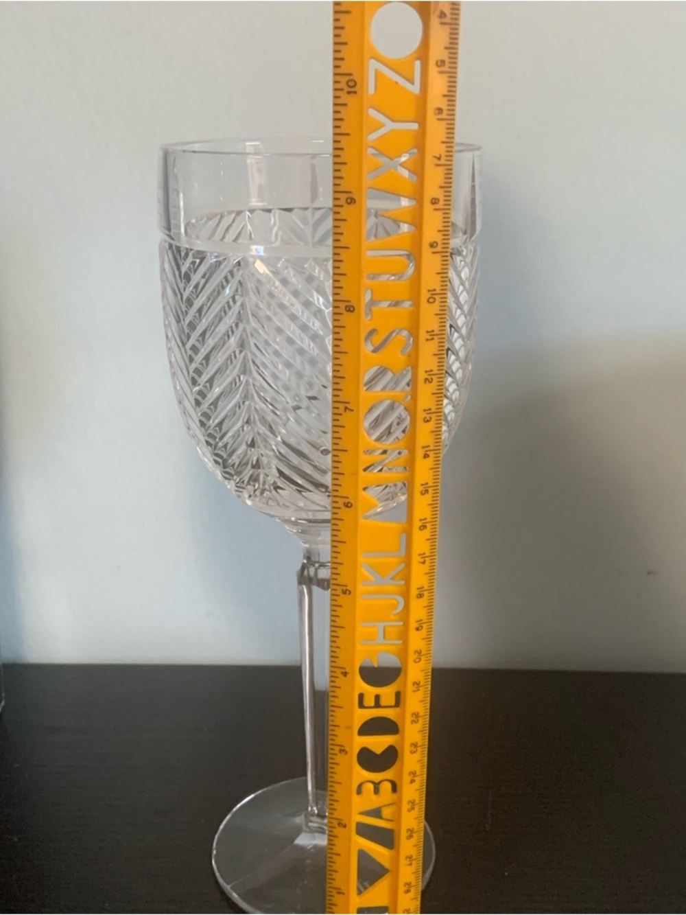 Lauren Ralph Lauren Chrystal Herringbone Goblets set of 4 in Original Box - Picture 9 of 11